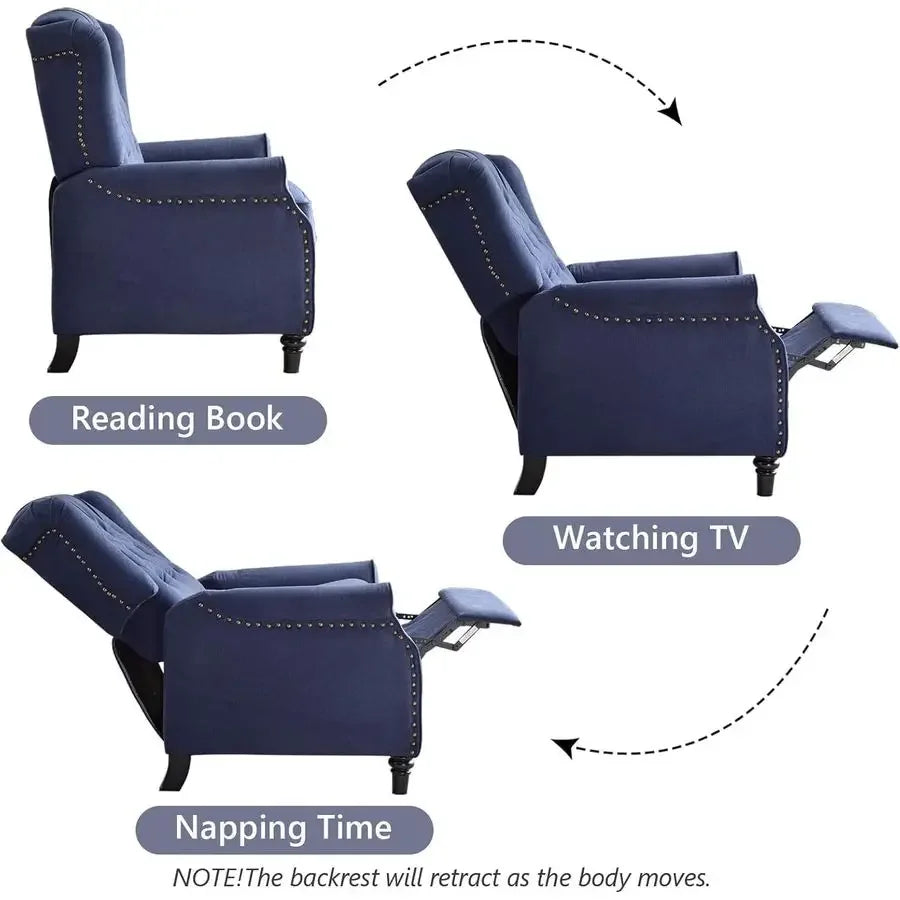 Push Back Recliner Chair Set of 2