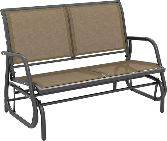 Patio Garden Glider w/Powder Coated Steel Frame