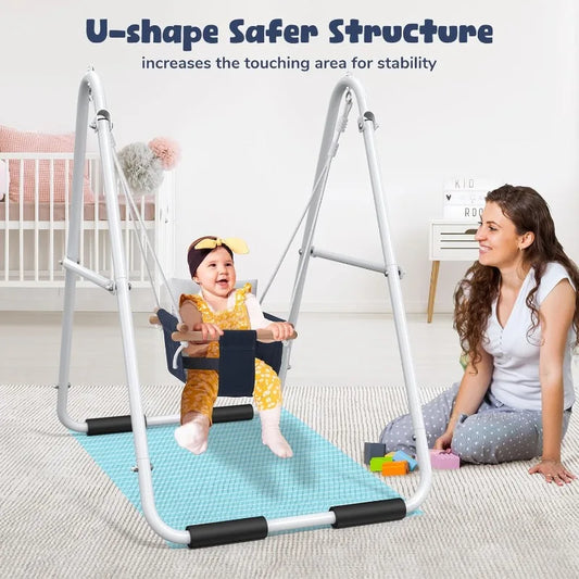Indoor Outdoor Swing Set for Aged 1-3,