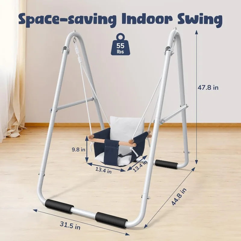 Indoor Outdoor Swing Set for Aged 1-3,