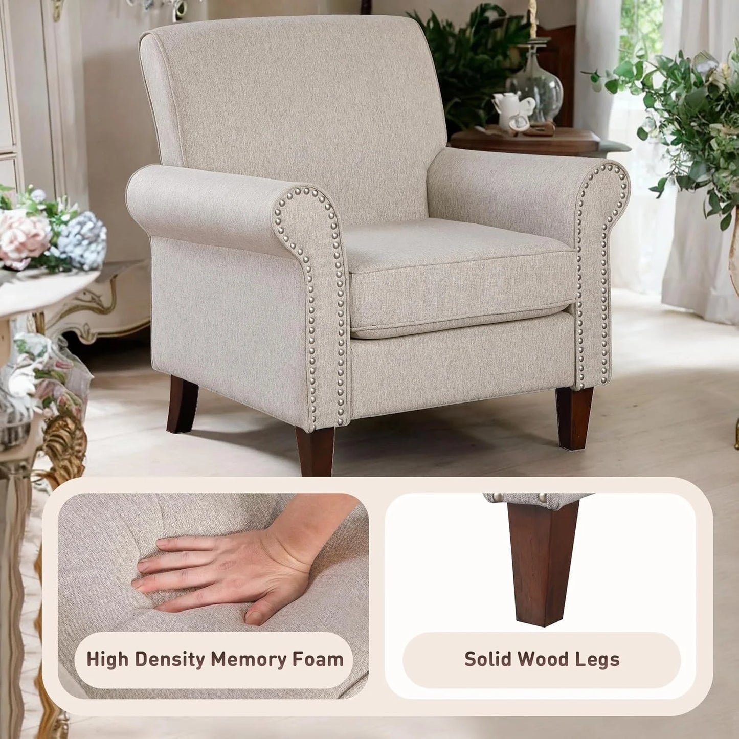Upholstered Living Room Chair Set of 2