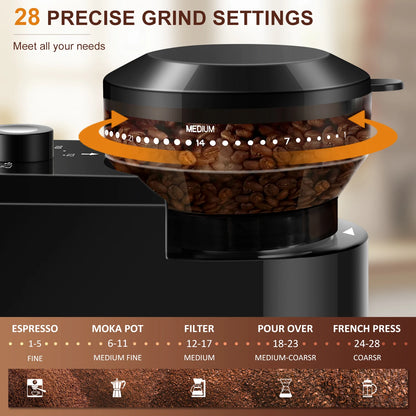 KIRAINAFLY COMPACT BURR COFFEE GRINDER