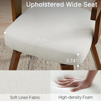 Swivel Desk Chair, Office Chairs with Wooden Legs