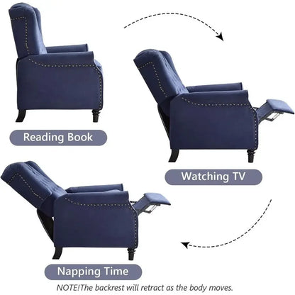 Push Back Recliner Chair Set of 2