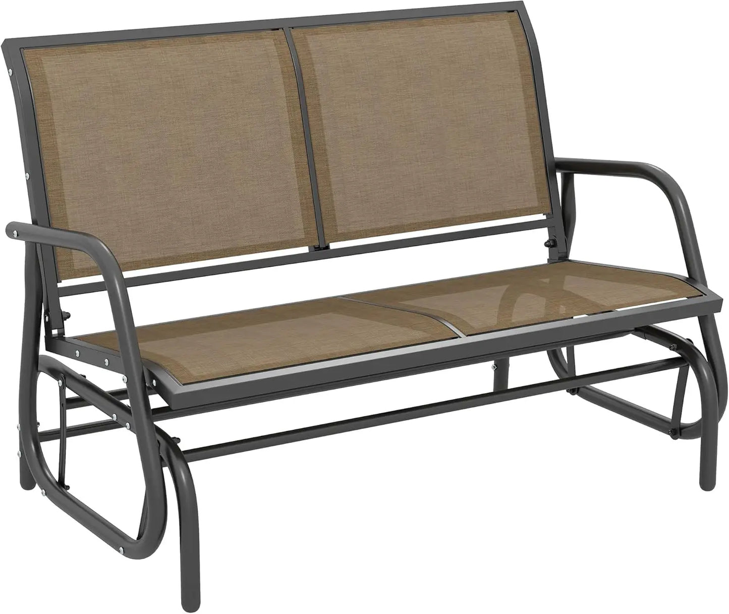 Patio Garden Glider w/Powder Coated Steel Frame
