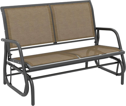 Patio Garden Glider w/Powder Coated Steel Frame