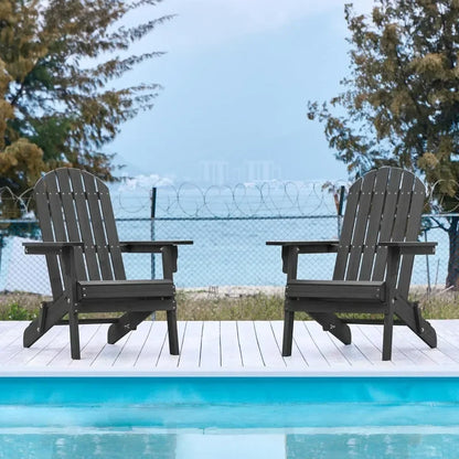 Set of 4 Folding Adirondack Chairs