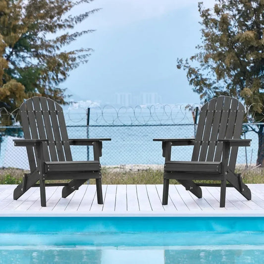 Set of 4 Folding Adirondack Chairs