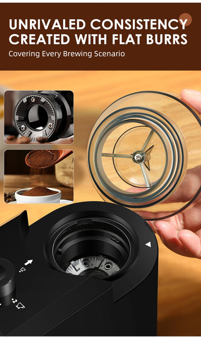 KIRAINAFLY COMPACT BURR COFFEE GRINDER