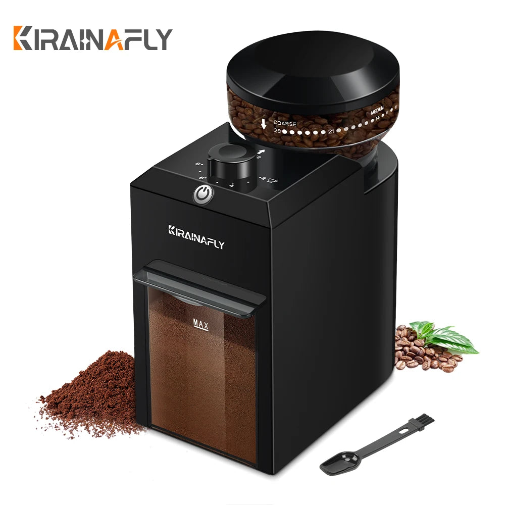 KIRAINAFLY COMPACT BURR COFFEE GRINDER