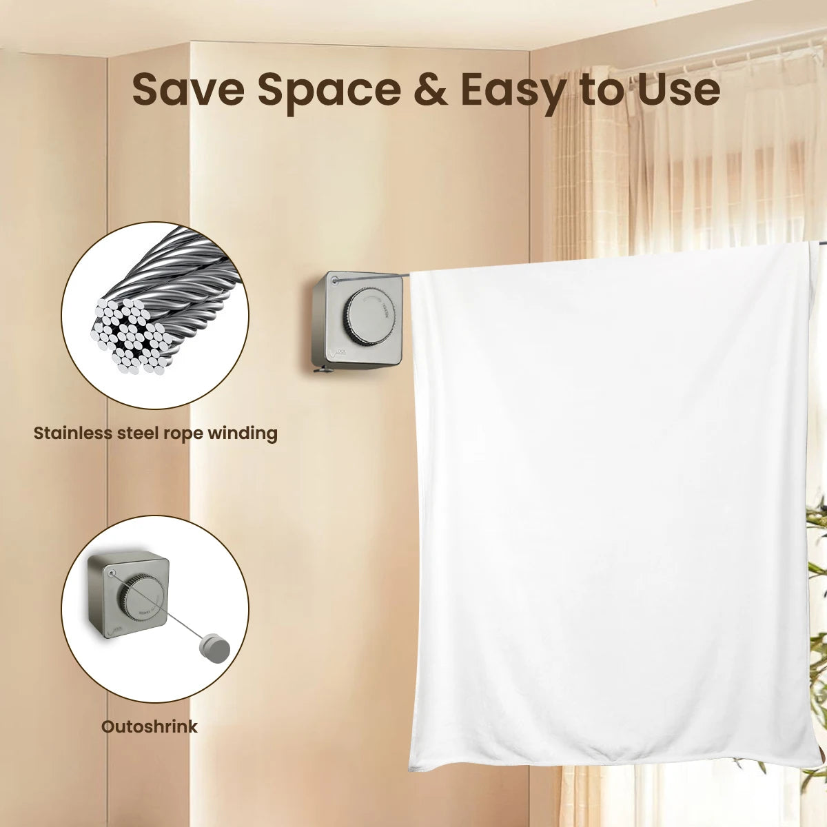 Retractable Clothesline Non Sagging
