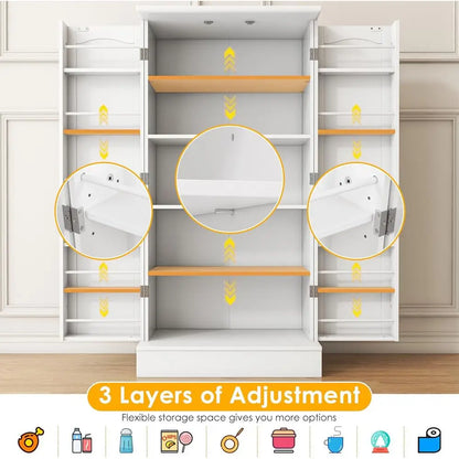 Freestanding Kitchen Cabinet with Doors