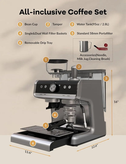 Espresso Maker with Grinder