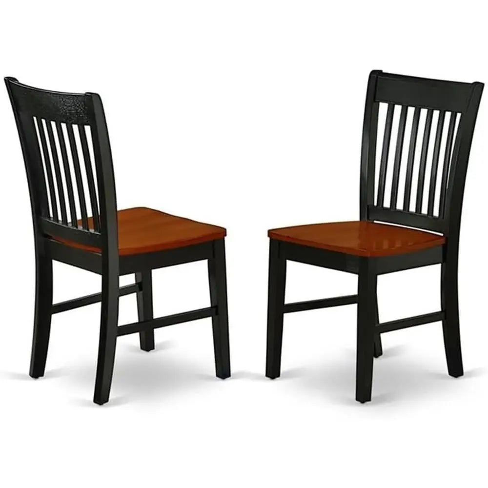 5-Piece Black & Cherry Finish Dining Set
