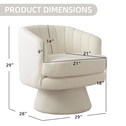 360 Degree Swivel Barrel Chair with Curve Back