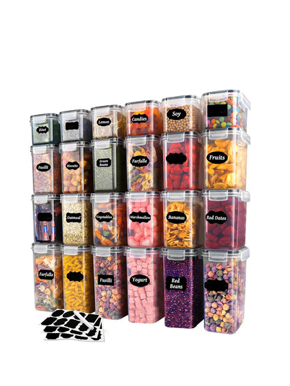 24 pc storage containers with sealed lids