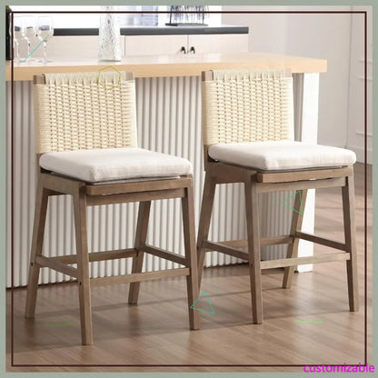 2-Pack Farmhouse Bar Stools,