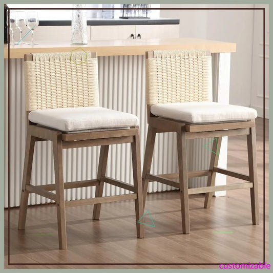 2-Pack Farmhouse Bar Stools,