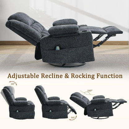 Customized Swivel Rocker Recliner with Massage and Heating