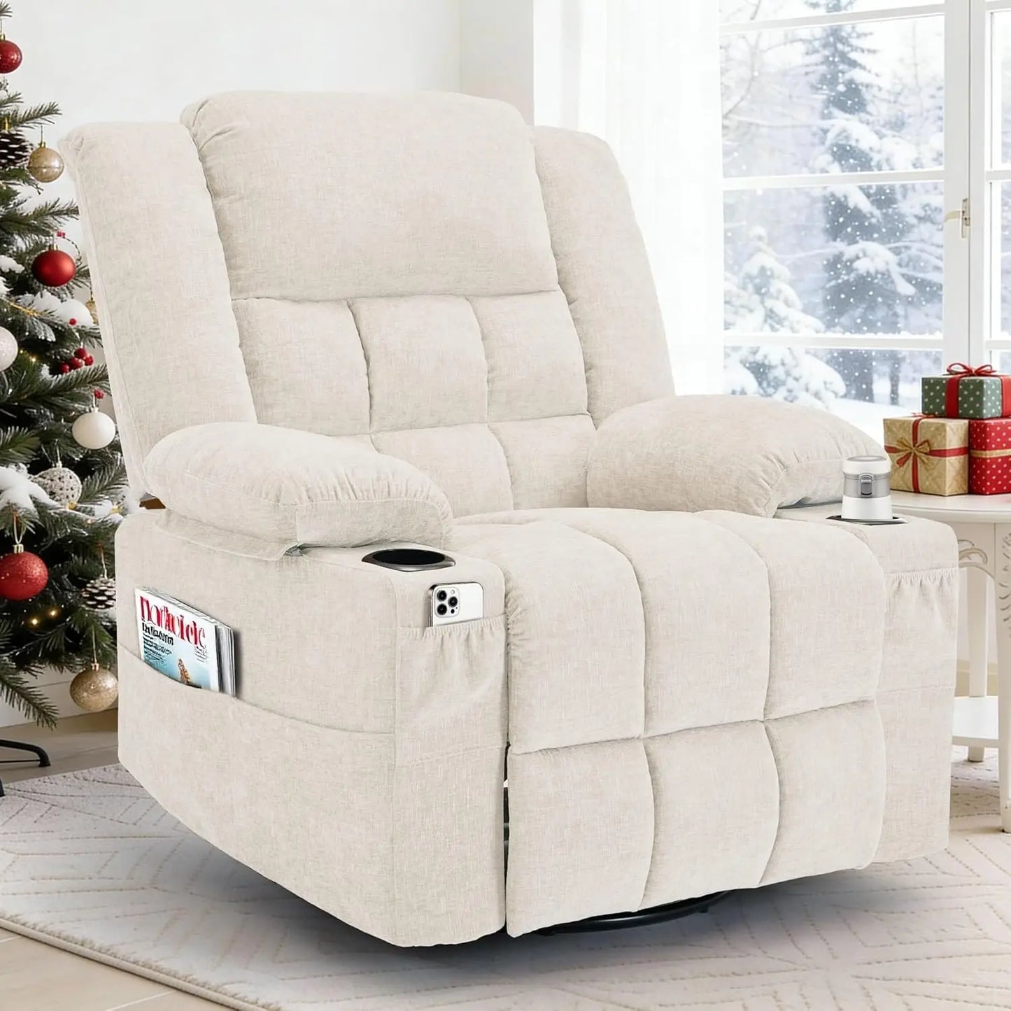 Customized Swivel Rocker Recliner with Massage and Heating