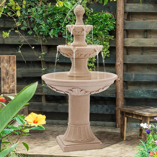 Outdoor Waterfalls Fountains with Bubbler Floor