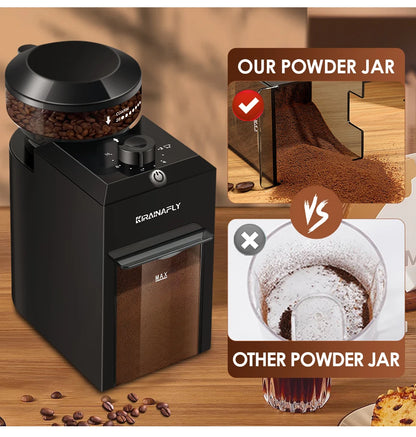 KIRAINAFLY COMPACT BURR COFFEE GRINDER