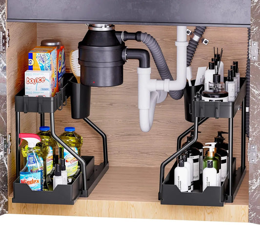 Under-sink storage rack