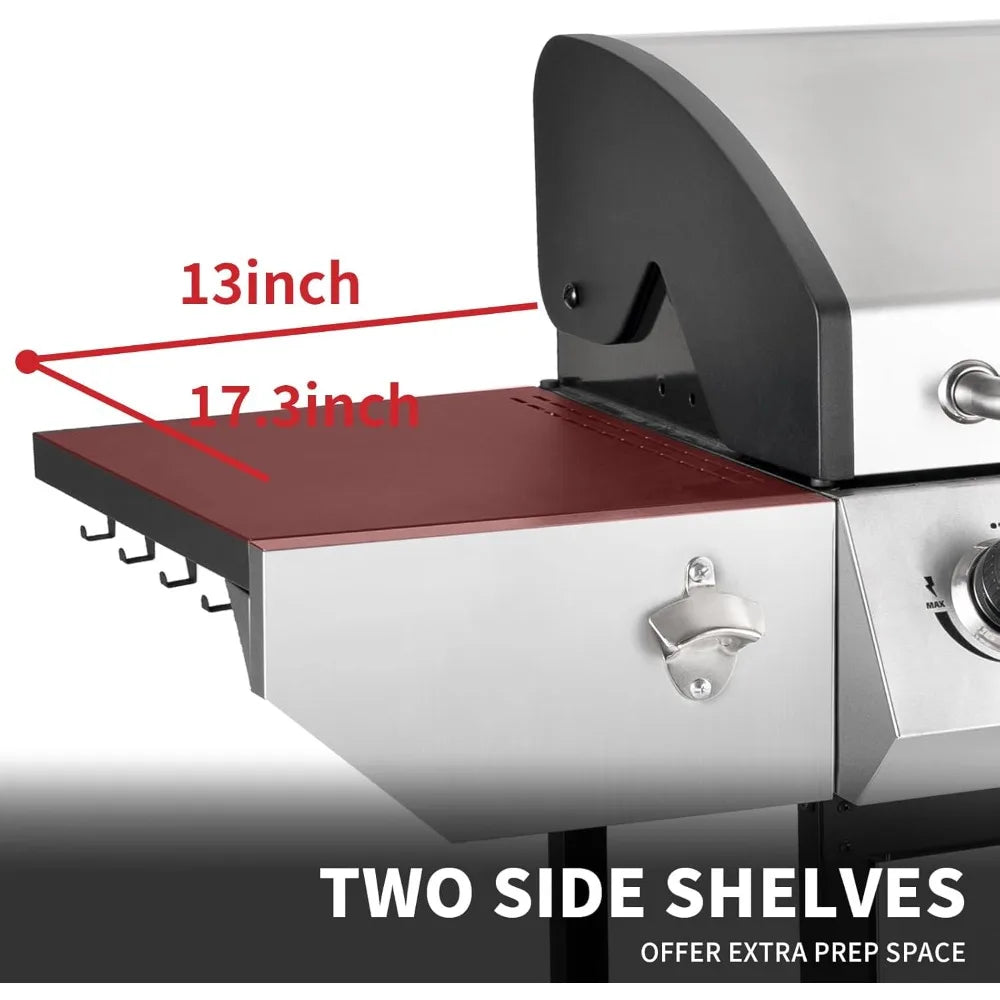 Propane Gas BBQ Grill with Side Burner