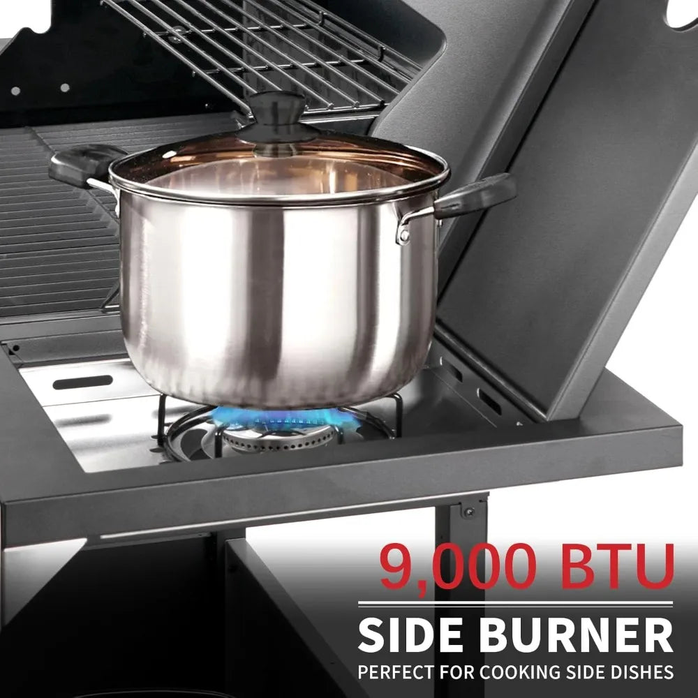Propane Gas BBQ Grill with Side Burner