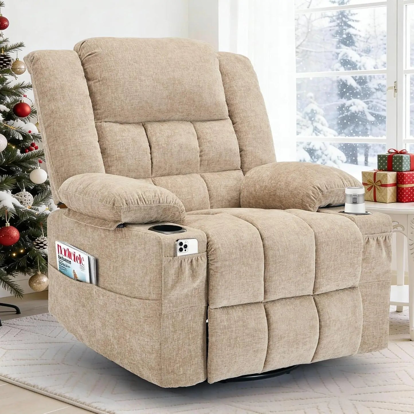 Customized Swivel Rocker Recliner with Massage and Heating
