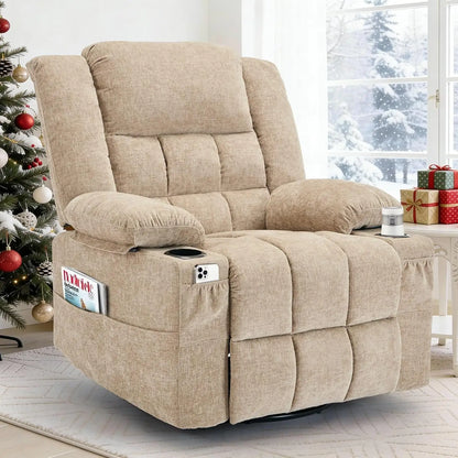 Customized Swivel Rocker Recliner with Massage and Heating
