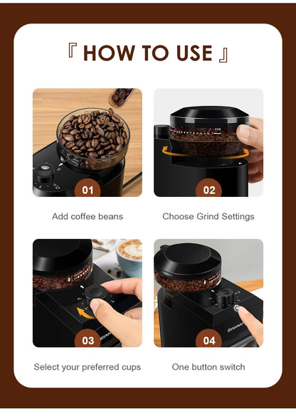 KIRAINAFLY COMPACT BURR COFFEE GRINDER