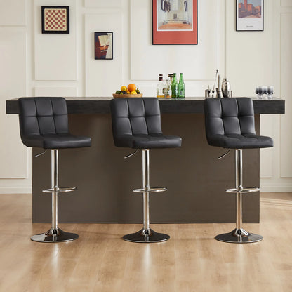 Counter Height Leather Bar Stools, Set of 2