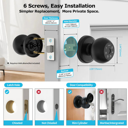 Fingerprint Door Lock App Control Passcode Unlock
