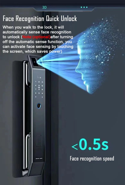 3D Face Recognition Unlock Digital Door Lock