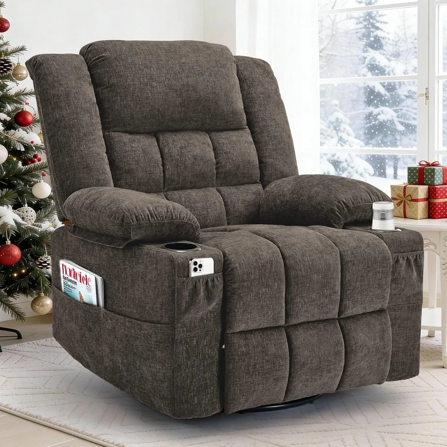 Customized Swivel Rocker Recliner with Massage and Heating