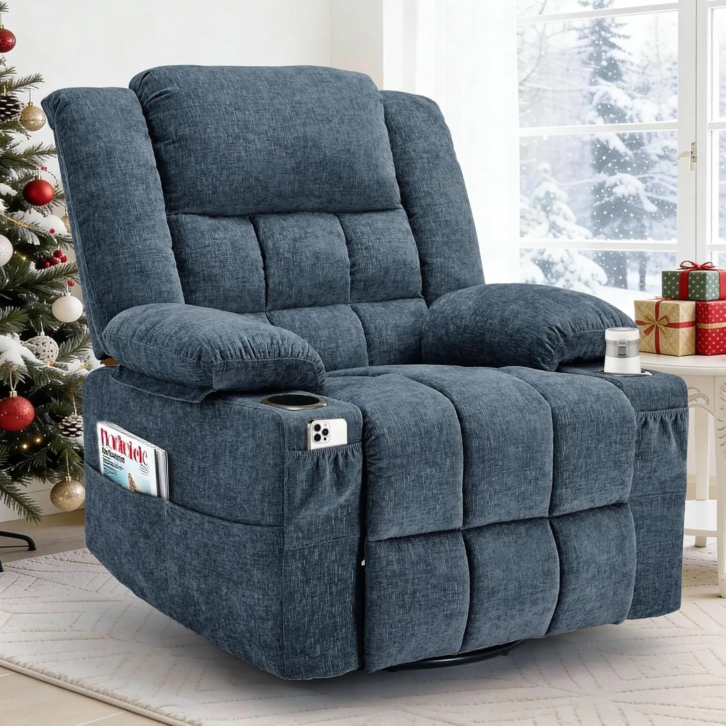 Customized Swivel Rocker Recliner with Massage and Heating