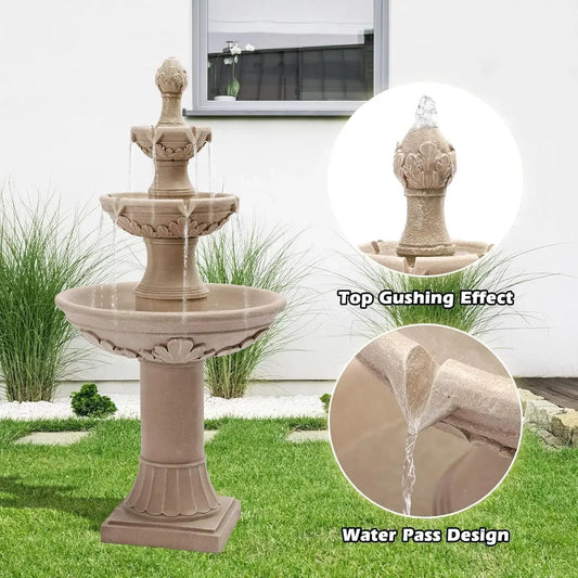 Outdoor Waterfalls Fountains with Bubbler Floor
