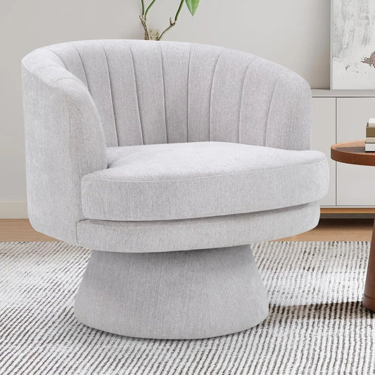 360 Degree Swivel Barrel Chair with Curve Back