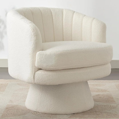 360 Degree Swivel Barrel Chair with Curve Back