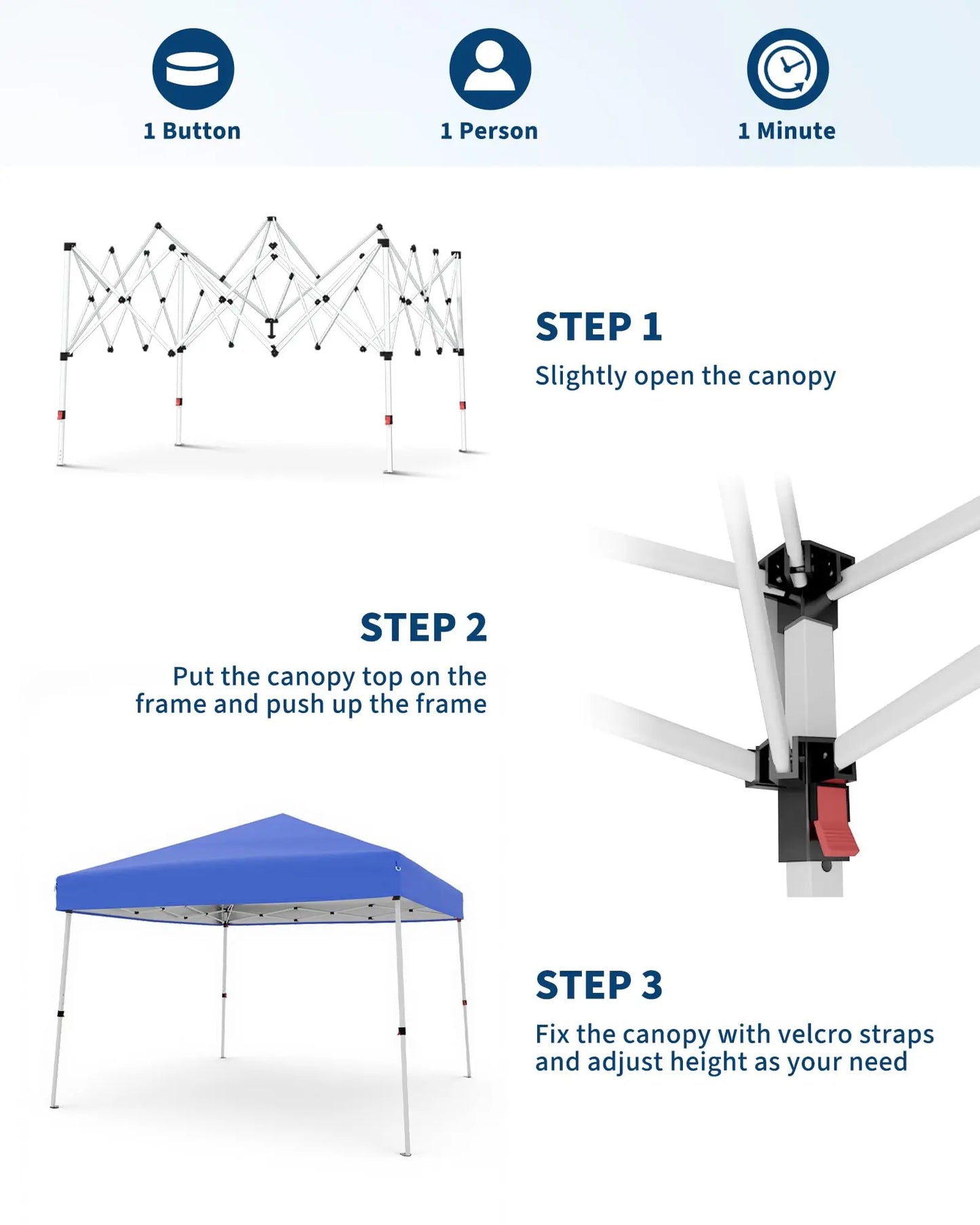 10x10 FT Pop Up Canopy Tent, With Carry Bag