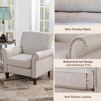 Upholstered Living Room Chair Set of 2