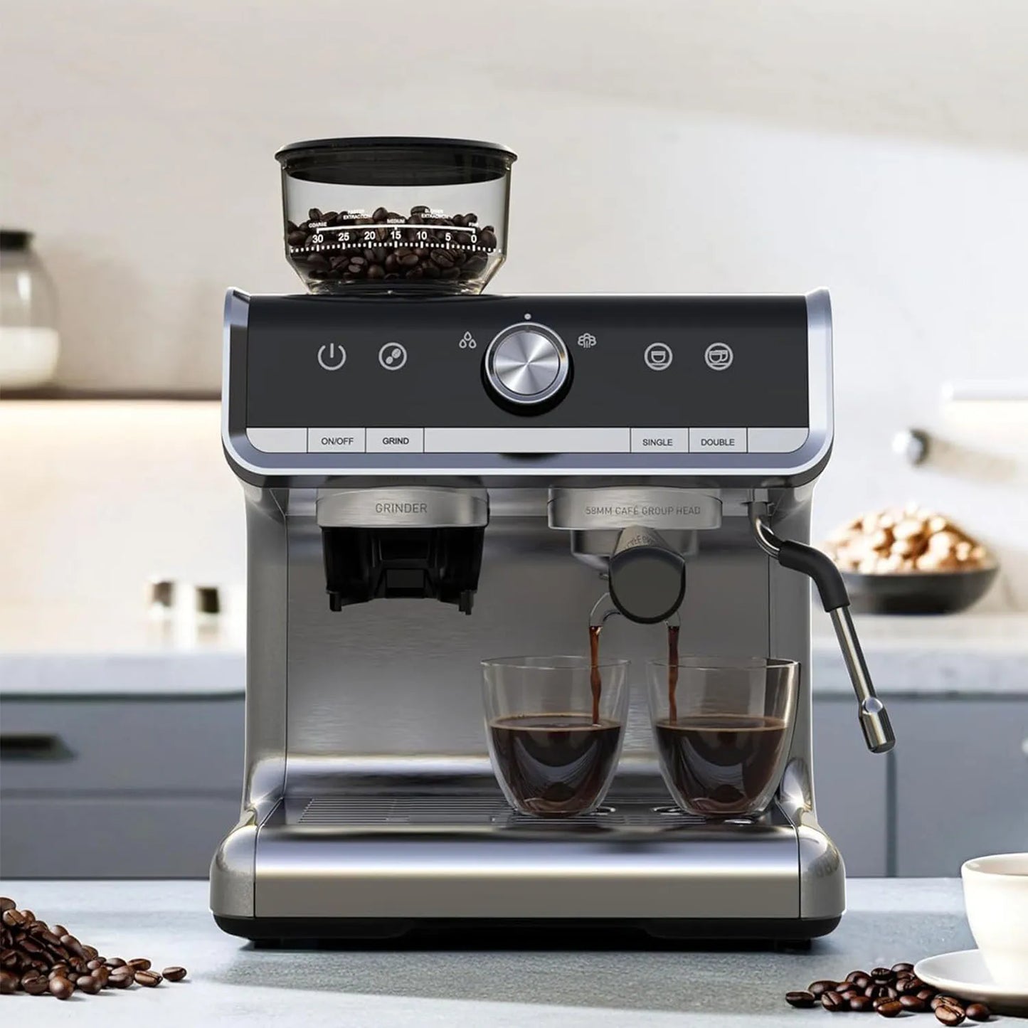 Espresso Maker with Grinder