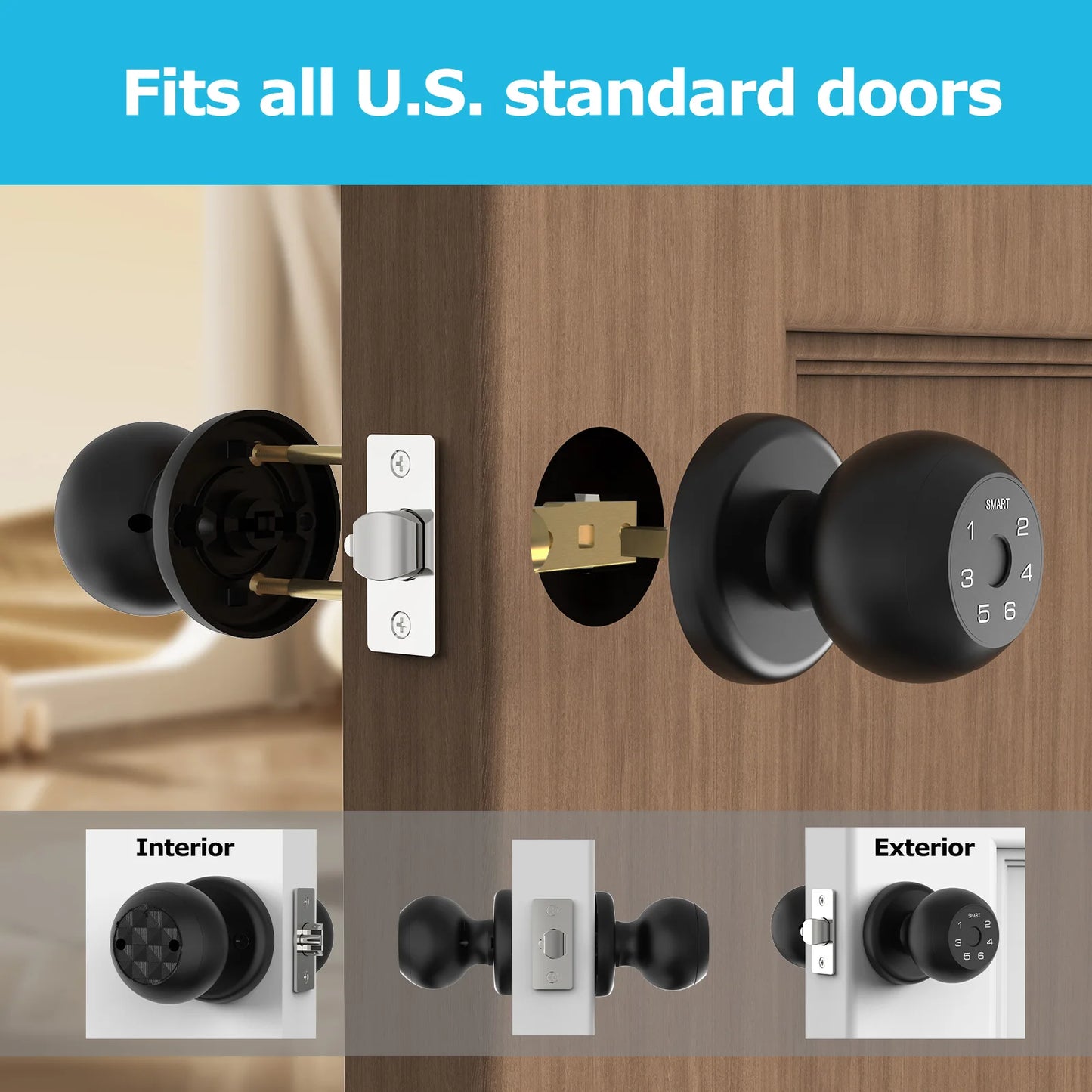 Fingerprint Door Lock App Control Passcode Unlock