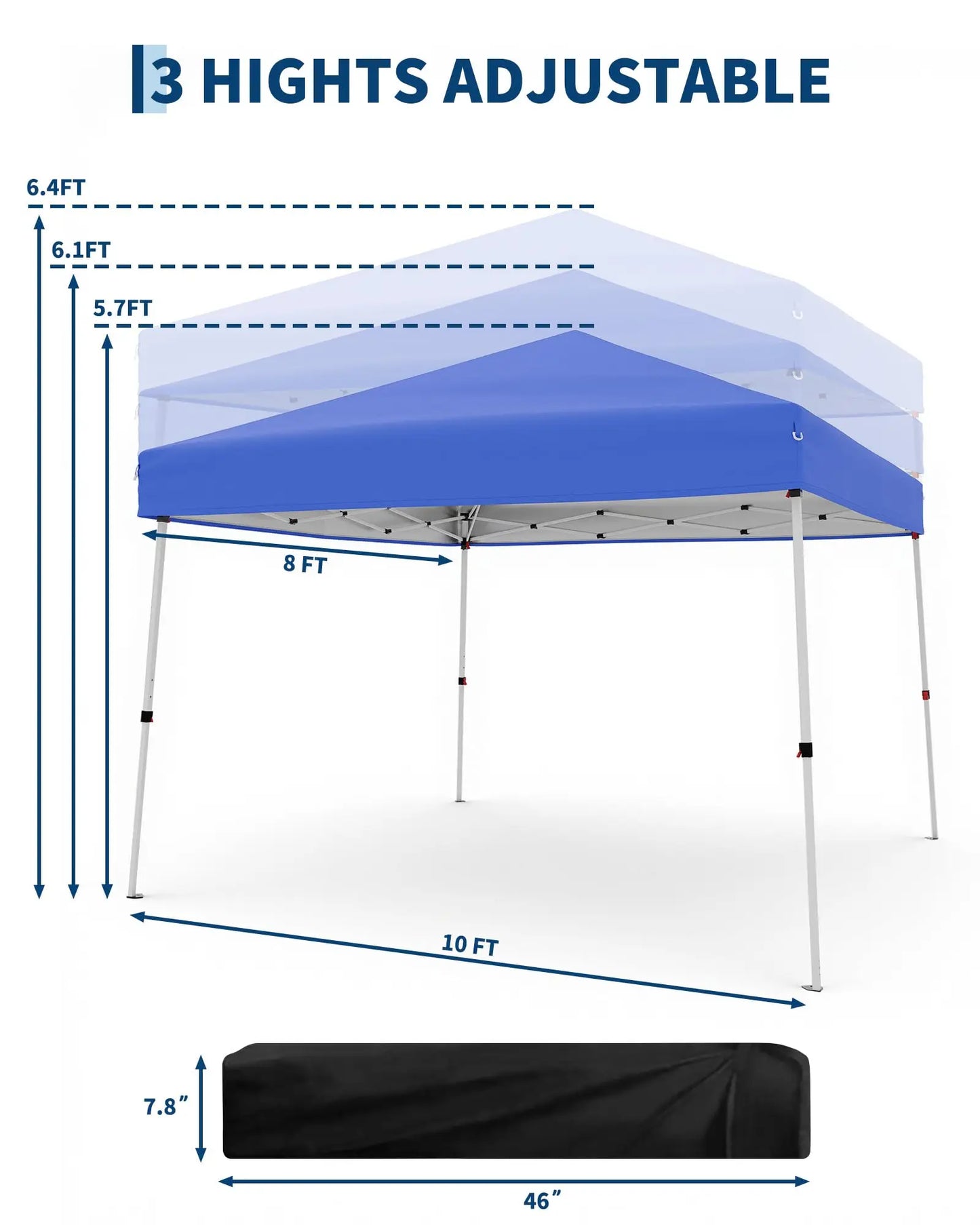 10x10 FT Pop Up Canopy Tent, With Carry Bag