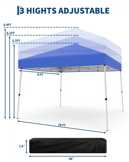 10x10 FT Pop Up Canopy Tent, With Carry Bag
