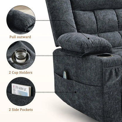 Customized Swivel Rocker Recliner with Massage and Heating