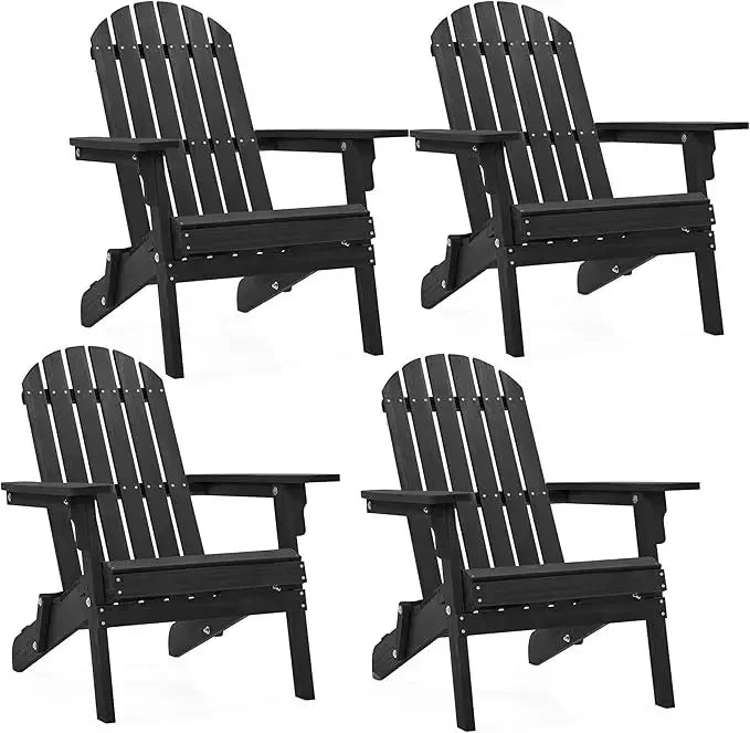 Set of 4 Folding Adirondack Chairs