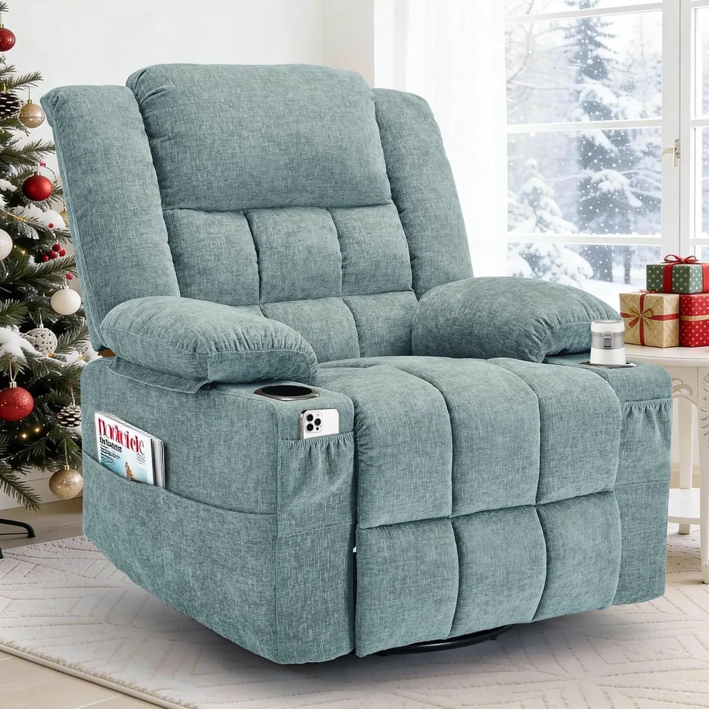 Customized Swivel Rocker Recliner with Massage and Heating