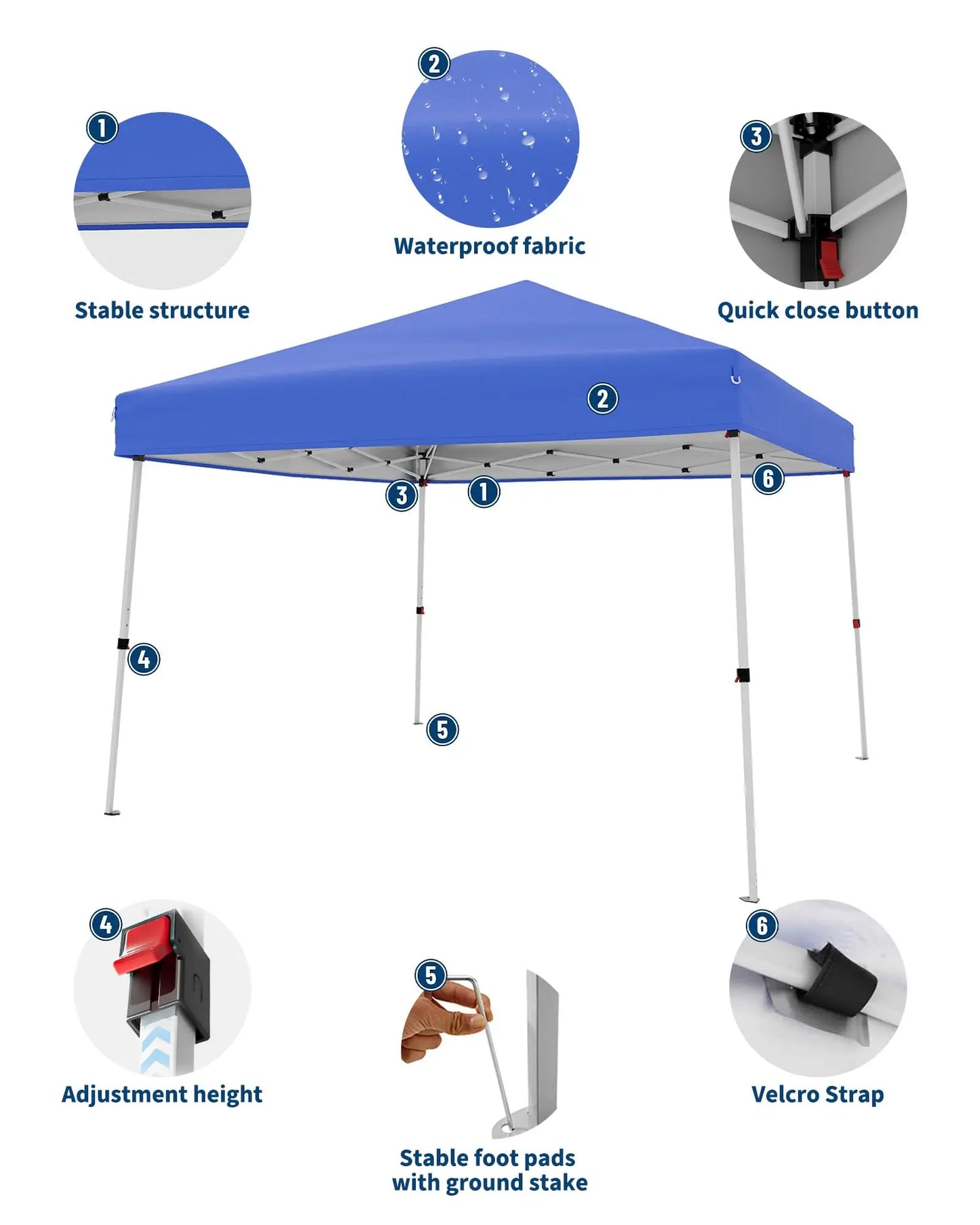 10x10 FT Pop Up Canopy Tent, With Carry Bag